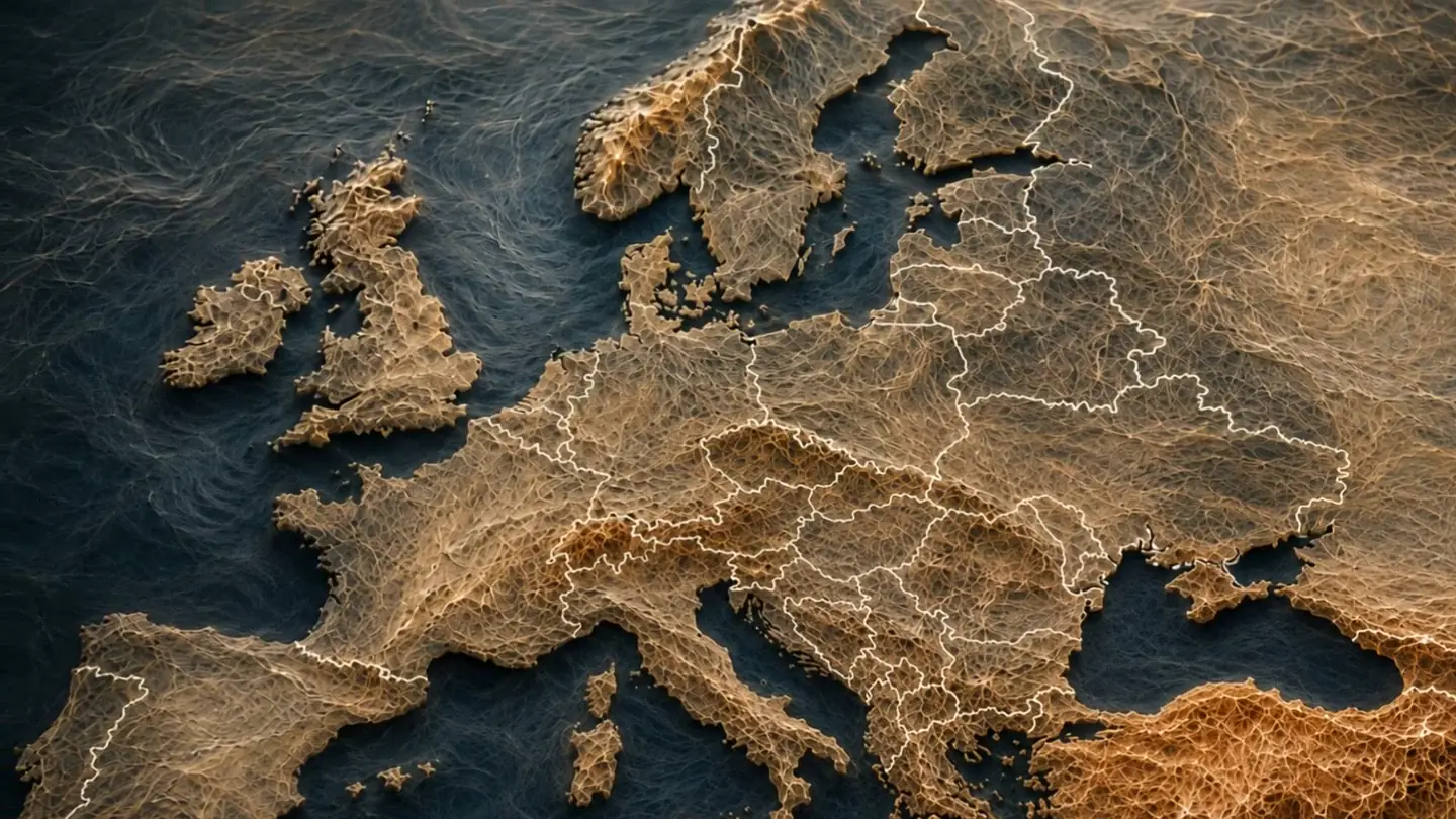 The same relief map pulled back to show Europe alongside Turkey.